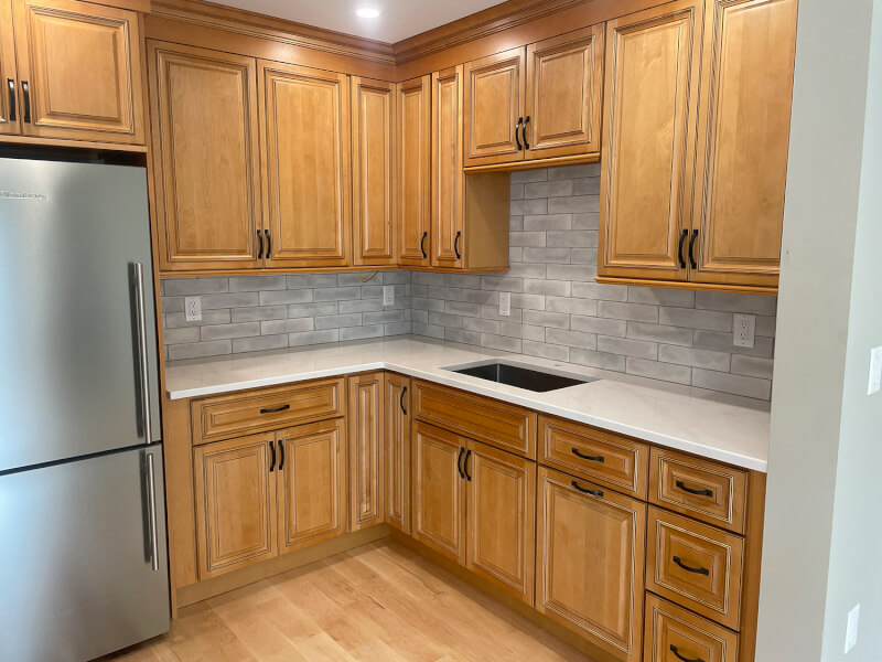Small Kitchen Renovation with subway tile